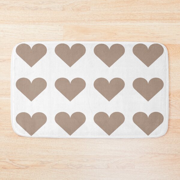 Item preview, Large WARM TAUPE and WHITE LOVE HEARTS designed and sold by RachelMacht.