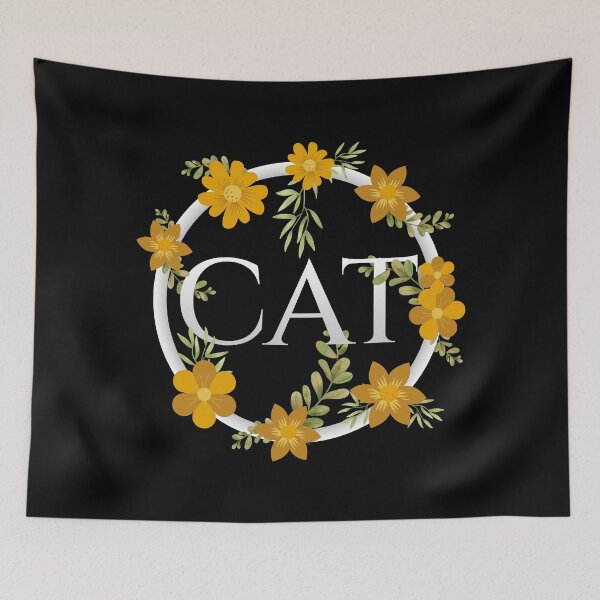 Item preview, Cat Floral Print designed and sold by Styler Design.