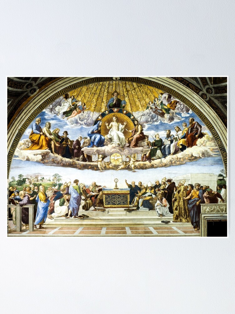 Disputation of the Holy Sacrament Wall Art Poster Print Raphael 