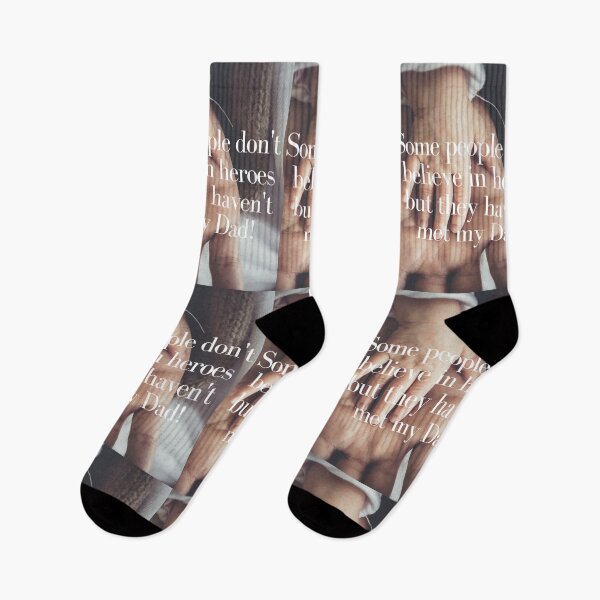 Item preview, Some people don't believe in heroes but they haven't met my dad inspirational fathers day quote from daughter and son designed and sold by Teeses.