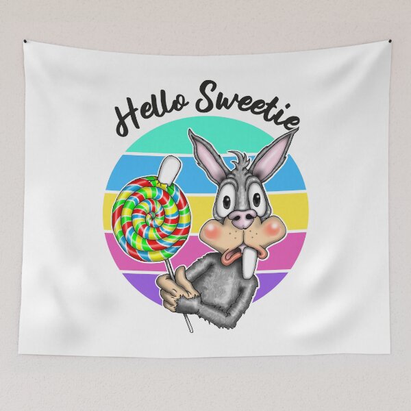 Item preview, Hello Sweetie Cute Adorable Bunny Rabbit designed and sold by Status71.