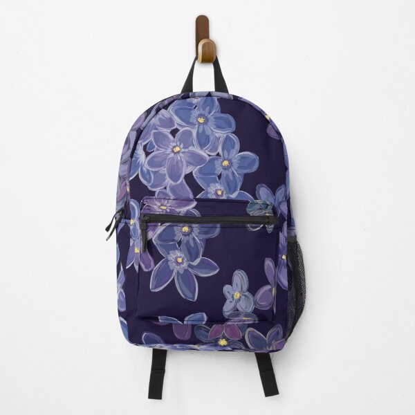 Item preview, Dark blue floral pattern lilac lilac designed and sold by Luaillustration.