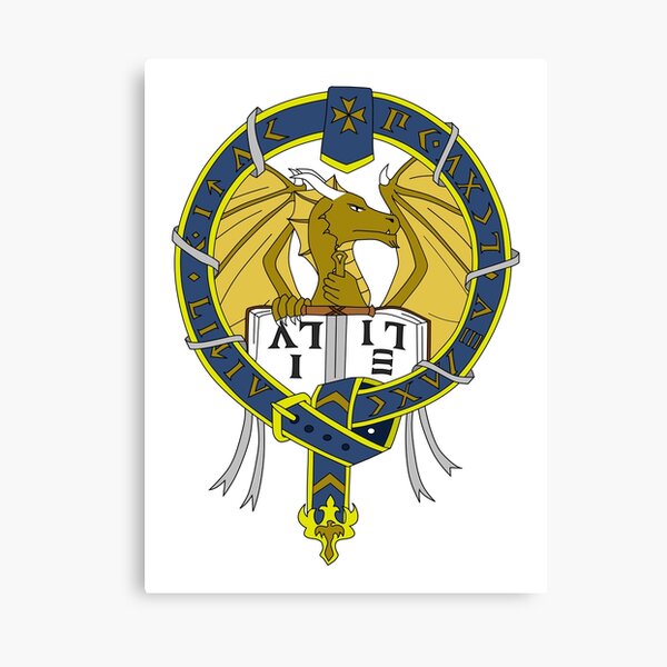 Bronze Dragon Garter Crest Canvas Print