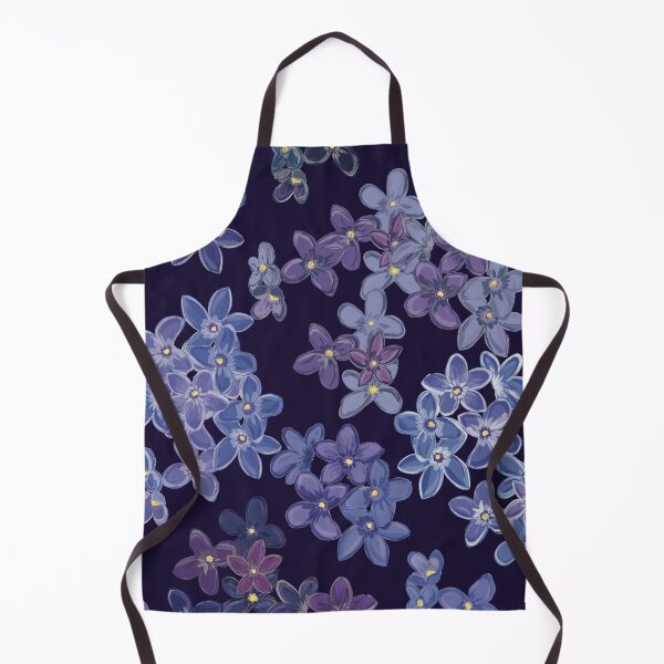 Item preview, Dark blue floral pattern lilac lilac designed and sold by Luaillustration.