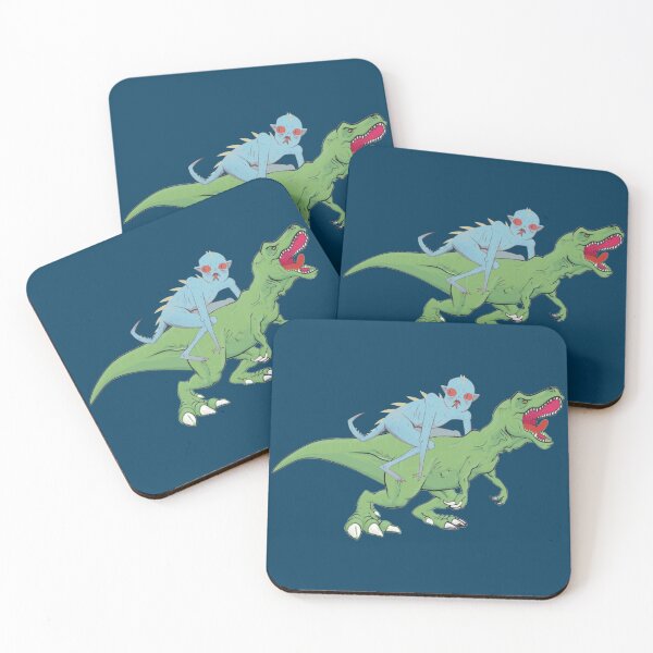 Item preview, Chupacabra riding a dinosaur  designed and sold by SidTastic .