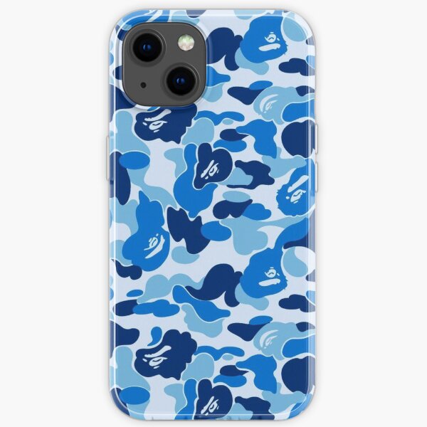 Blaues Bape Camo Muster iPhone Flexible Hülle