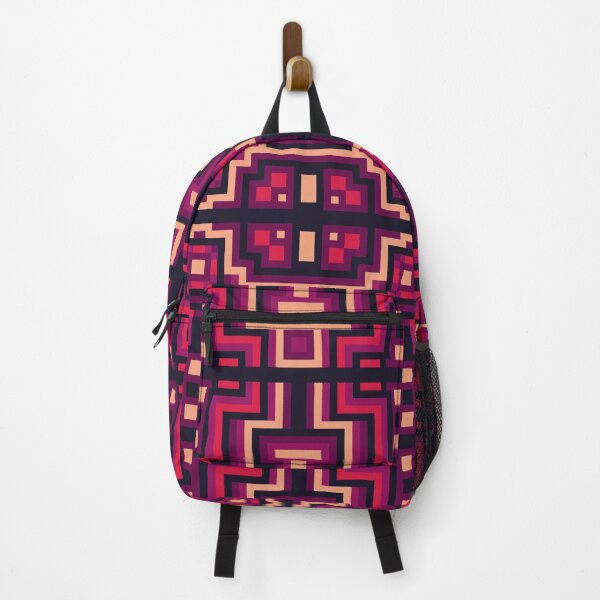 Item preview, "Glow City Pink" Abstract Geometric Pixel Art Pattern designed and sold by LizardGlow.