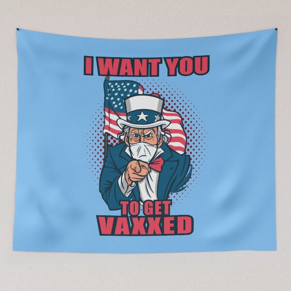 Item preview, Uncle Sam Vaxxed designed and sold by Frosty1489.