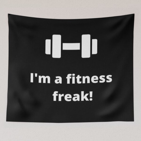 Item preview, 'I'm a fitness freak' written and a dumbell on top designed and sold by JHiba.