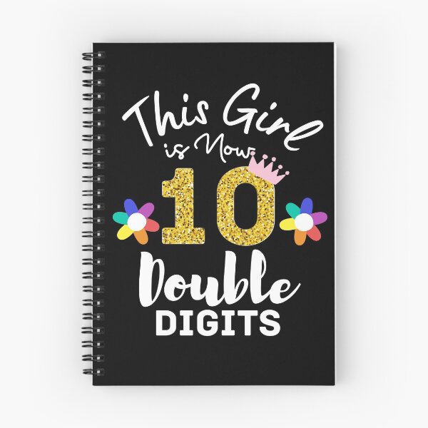 Item preview, This Girl Is Now 10 double digits tee, 10th Birthday idea screen shirt, girl crown, 10 Years Old Birthday, designed and sold by PGGO.