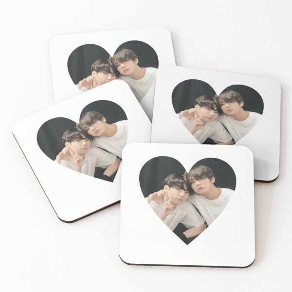 Item preview, bts cute heart taekook taehyung jungkook designed and sold by Purplee7.