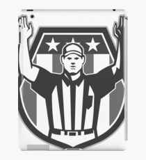 American Football Official Referee Grayscale iPad Case/Skin