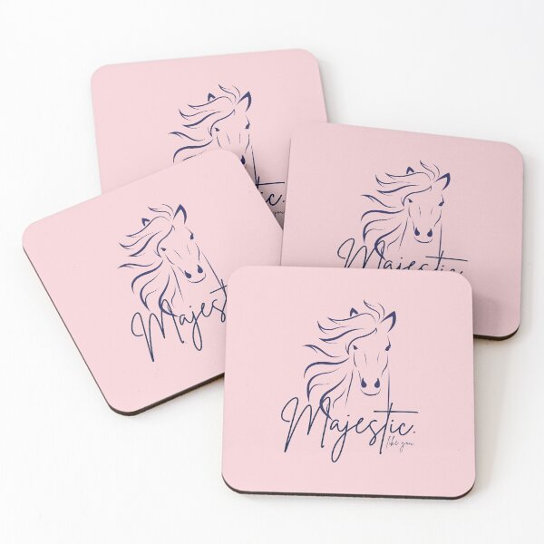 Item preview, Lovely Light Pink & Navy Blue "Majestic ... like you" Horse  designed and sold by Dream Big! by E. H..