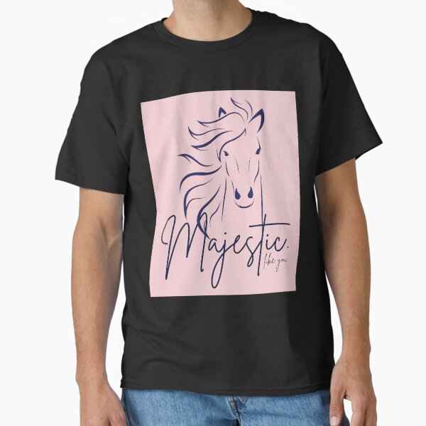 Item preview, Lovely Light Pink & Navy Blue "Majestic ... like you" Horse  designed and sold by Dream Big! by E. H..