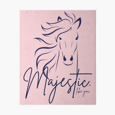 Item preview, Lovely Light Pink & Navy Blue "Majestic ... like you" Horse  designed and sold by Dream Big! by E. H..