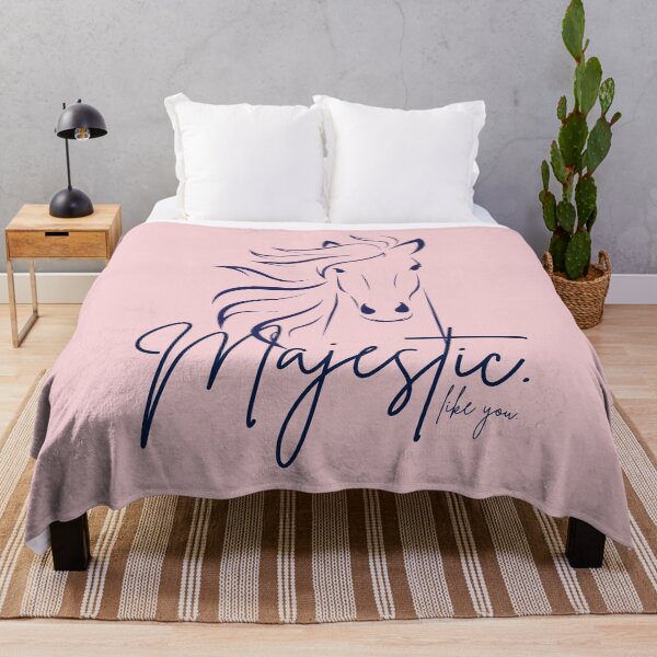 Item preview, Lovely Light Pink & Navy Blue "Majestic ... like you" Horse  designed and sold by Dream Big! by E. H..