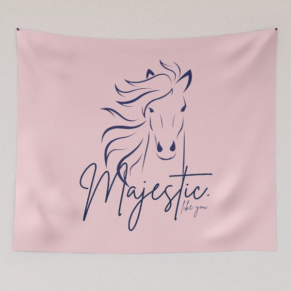 Item preview, Lovely Light Pink & Navy Blue "Majestic ... like you" Horse  designed and sold by Dream Big! by E. H..
