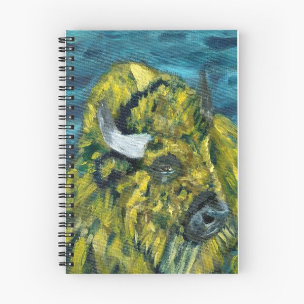 Item preview, Yellow & Teal Buffalo designed and sold by MyraLynneArt.