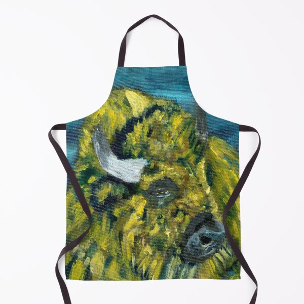 Item preview, Yellow & Teal Buffalo designed and sold by MyraLynneArt.