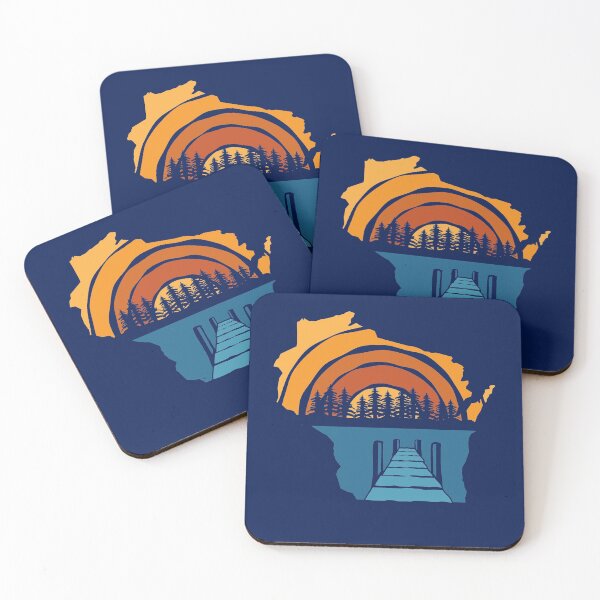 Item preview, Wisconsin Sunset Rough Pier View Pine designed and sold by gstrehlow2011.