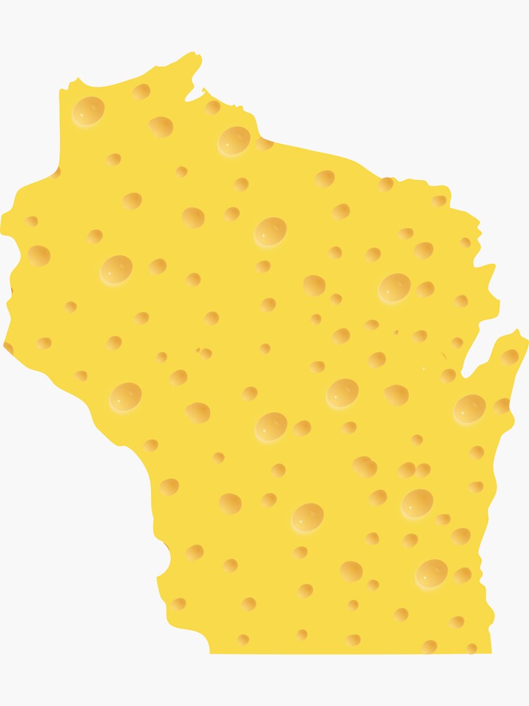 "Wisconsin Cheese State Sticker" Sticker for Sale by YOOY321 Redbubble