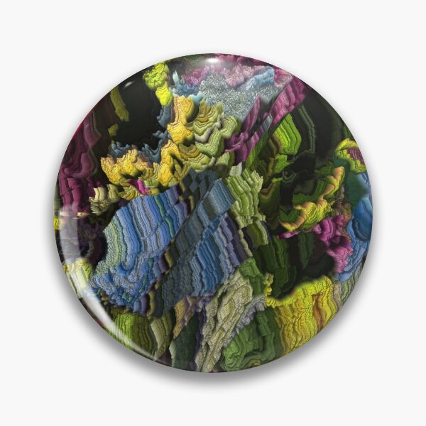 Item preview, Abstract Floral Digital Painting-"Petrol"- 3D relief/ Design by The Raumier designed and sold by N-W-T-S-I-O.