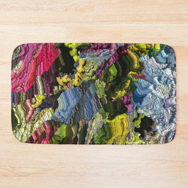 Item preview, Abstract Floral Digital Painting-"Petrol"- 3D relief/ Design by The Raumier designed and sold by N-W-T-S-I-O.