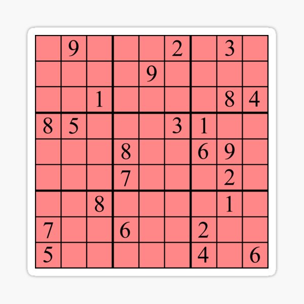 Item preview, Sudoku (red) designed and sold by Samboid.