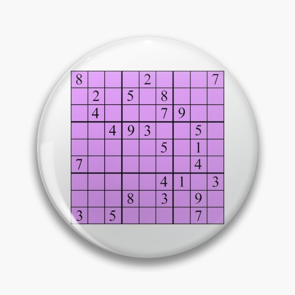 Item preview, Sudoku (purple) designed and sold by Samboid.