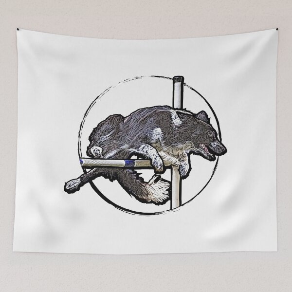 Item preview, Active Border Collie Dog jumping designed and sold by ranker666.