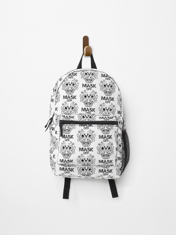 Thumbnail 1 of 3, Backpack, Mask Off (silly demon) designed and sold by RIVEofficial.