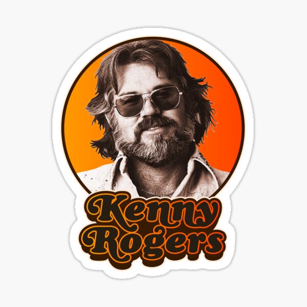 Retro Kenny Rogers Country Tribute Sticker