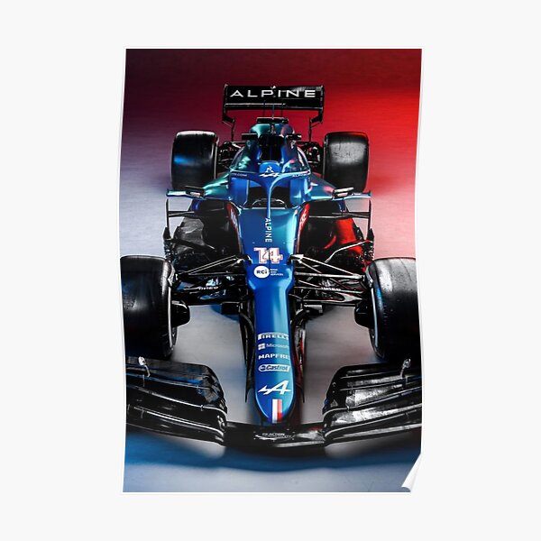 Alpine Poster 2021 Formula 1 for French Team Renault Ocon Alonzo pas cher t shirt Poster
