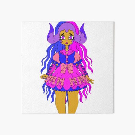 Pouty anime girl Art Board Print