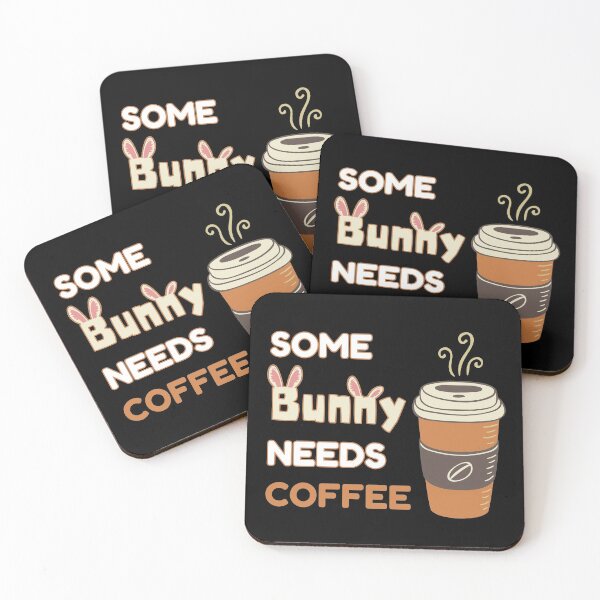 Item preview, Some Bunny Needs Coffee Cute Funny Design designed and sold by Wagdy-online.