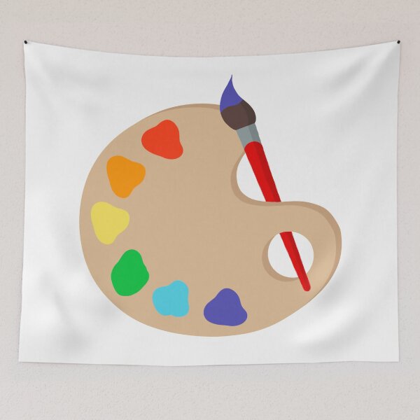 Item preview, Paint palette and brush designed and sold by LucyWDesign123.