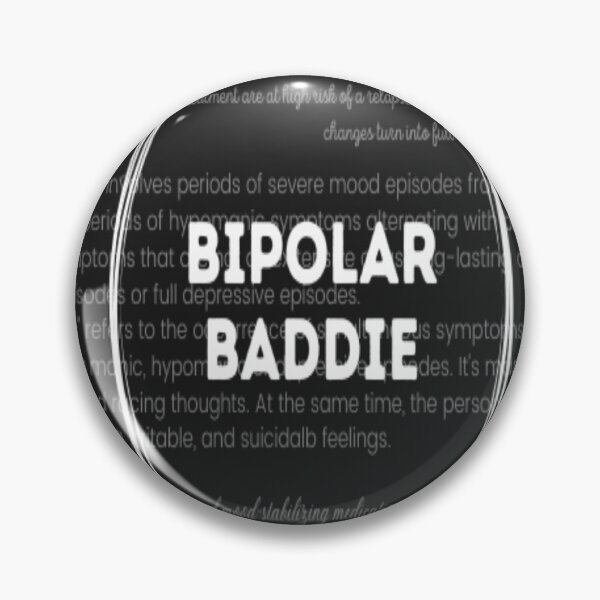 Item preview, Bipolar Baddie BW  Phone Cases, Notebooks, Tote Bag, stickers, Pillows designed and sold by OUTPost-Cards.