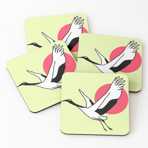 Item preview, Japanese stork design on the background of dawn designed and sold by VADIMproducts.