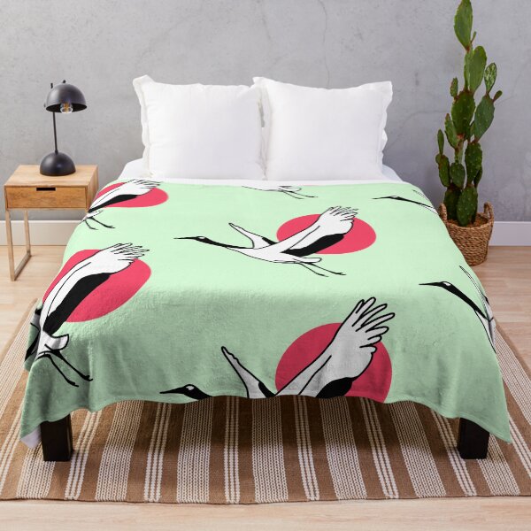 Item preview, Japanese stork design on the background of dawn designed and sold by VADIMproducts.