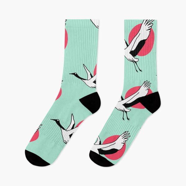 Item preview, Japanese stork design on the background of dawn designed and sold by VADIMproducts.