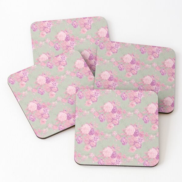 Item preview, Shabby Chic red and pink roses pattern designed and sold by Delicarte.