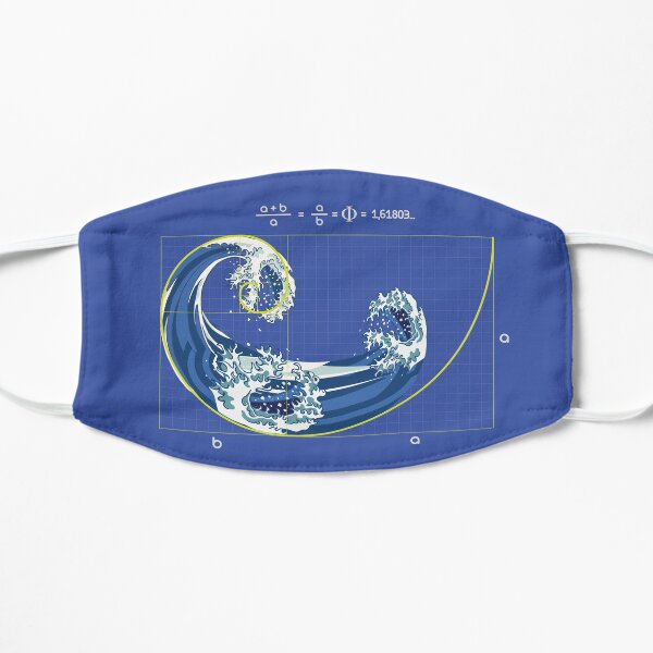 The Great Fibonacci Wave Off Blueprint Flat Mask