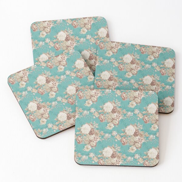 Item preview, Shabby Chic cream and brown roses pattern designed and sold by Delicarte.