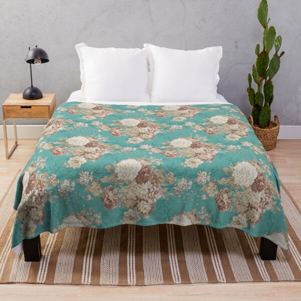 Item preview, Shabby Chic cream and brown roses pattern designed and sold by Delicarte.
