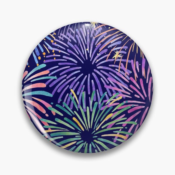 Item preview, Colourful Watercolour Fireworks Motif designed and sold by TeaTime321.