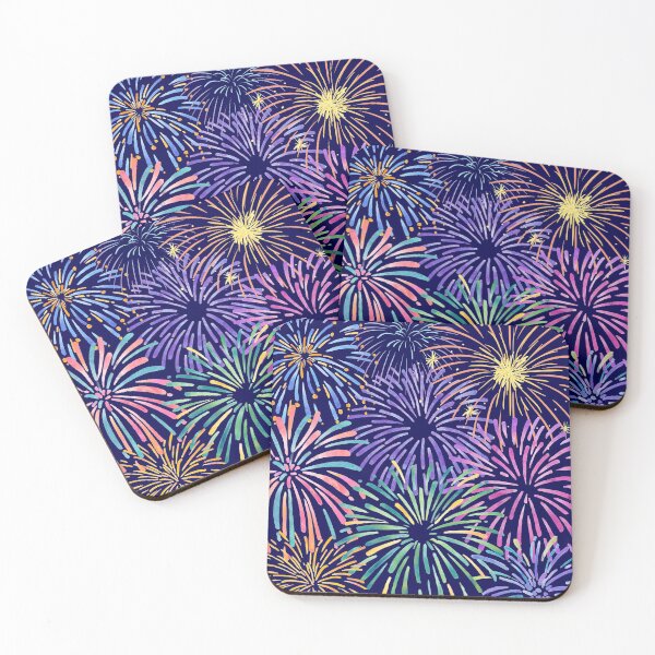 Item preview, Colourful Watercolour Fireworks Motif designed and sold by TeaTime321.
