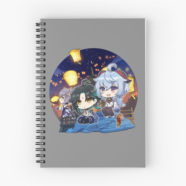Item preview, Genshin Impact - Xiao, Ganyu and Keqing at the Lantern Festival Official Artwork designed and sold by Krimsy.