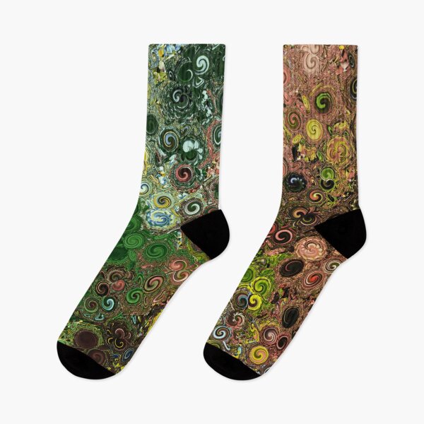 Item preview, Digital Landscape Abstract Painting pattern-'Mil Gardenias' w/ Swirls & Loops by The Raumier designed and sold by N-W-T-S-I-O.