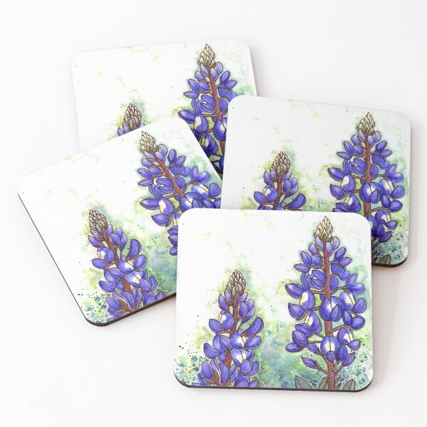 Item preview, Texas Bluebonnets Ink and Watercolor designed and sold by InBloomInk.