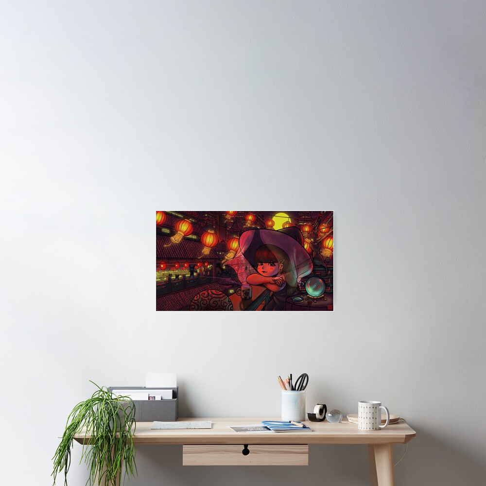 Magical Chinese Mystic Girl Poster